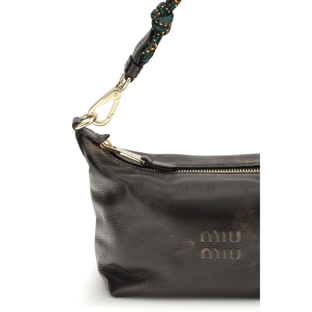 Miu Bicolor Leather Handbag multicolor