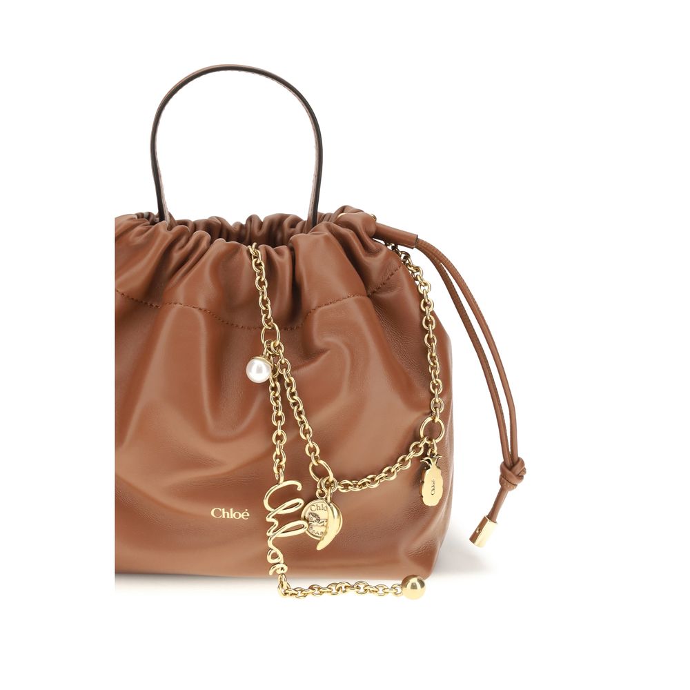 Chloé Brown Icons Leather Chain Shoulder Bag braun