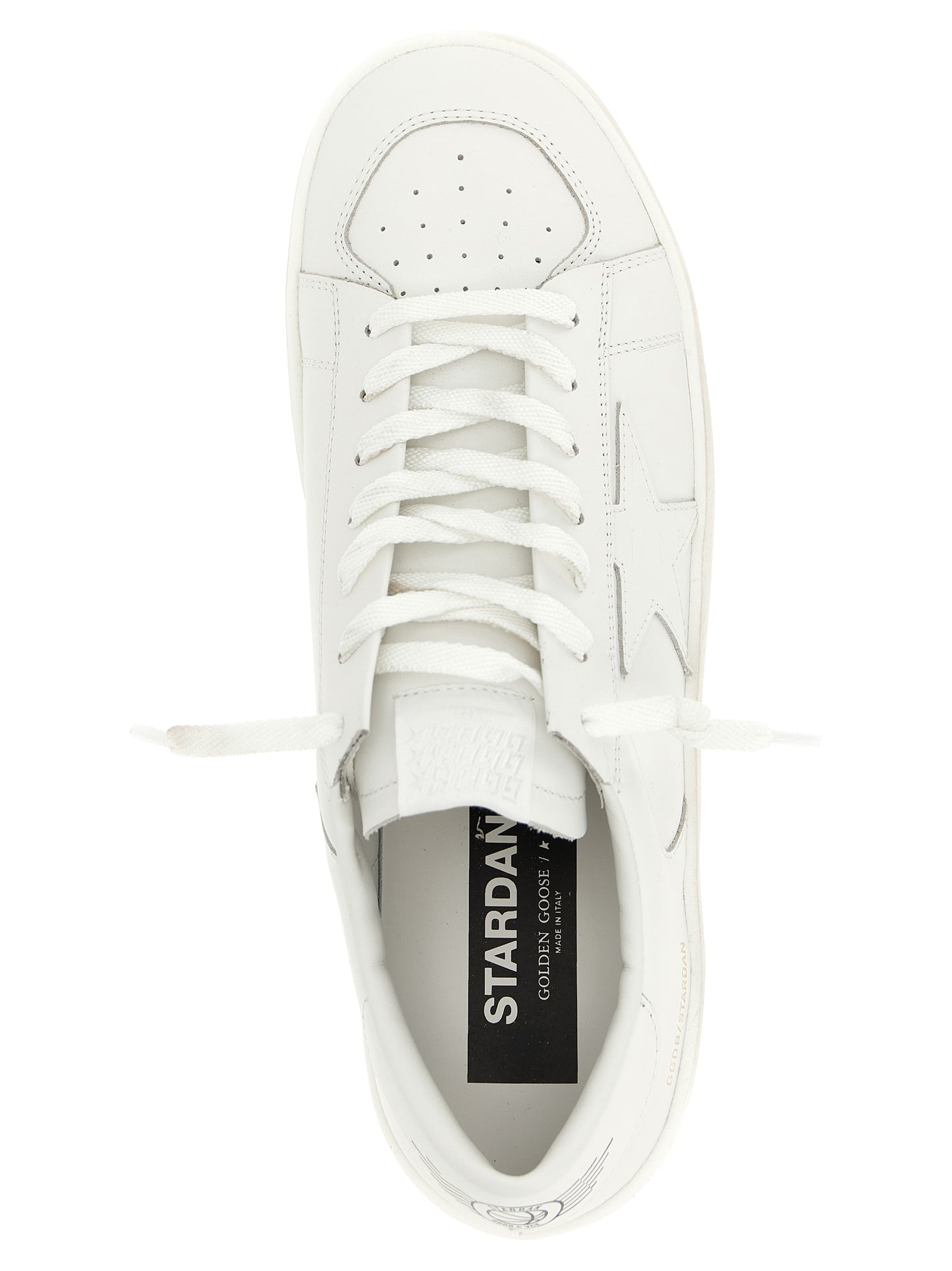 Golden Goose White Cowhide Low Top Sneakers weiss