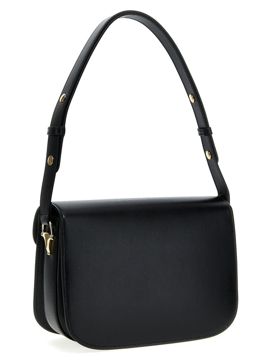 Gucci Black Leather Shoulder Bag schwarz