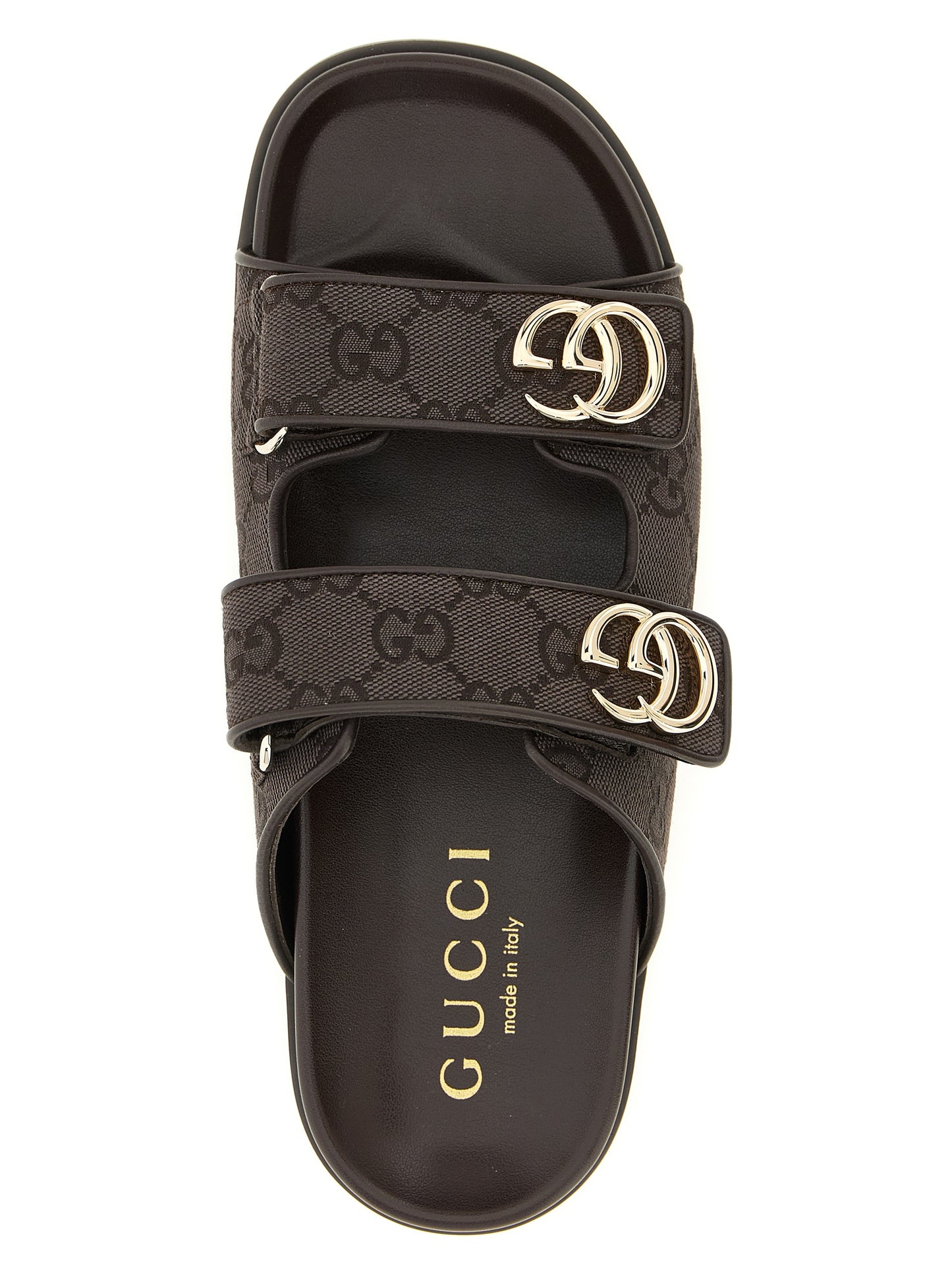 Gucci Brown 'Doppia G' Slides braun