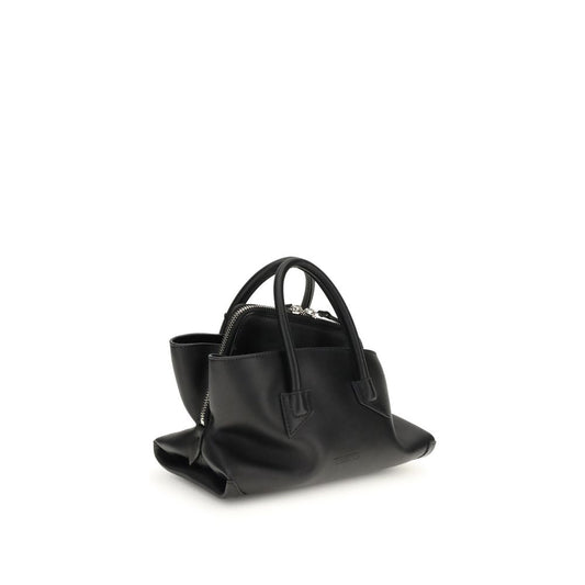 The Attico Black La Passeggiata Mini Leather Handbag schwarz