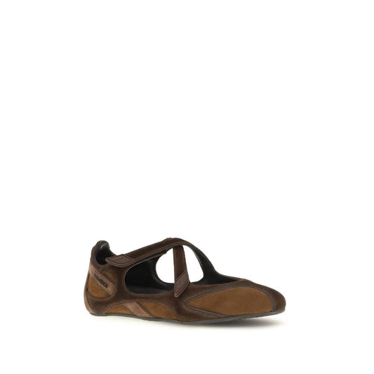 The Attico Brown Nomad Ballerinas Flats braun