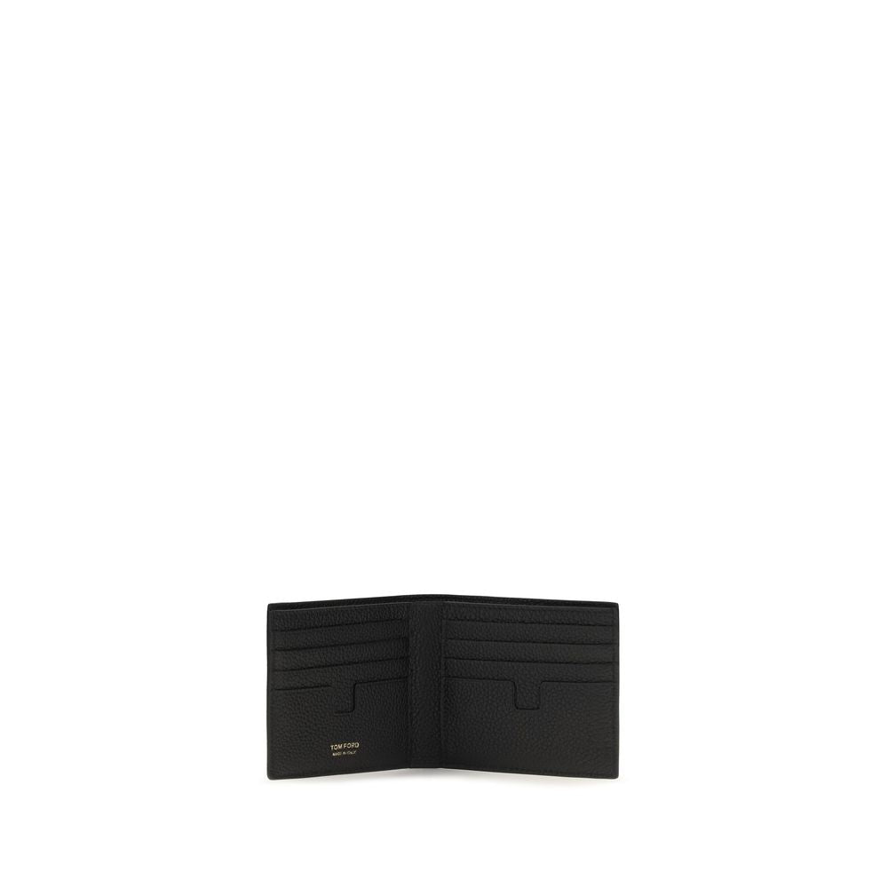 Tom Ford Black Printed Bifold Wallet schwarz