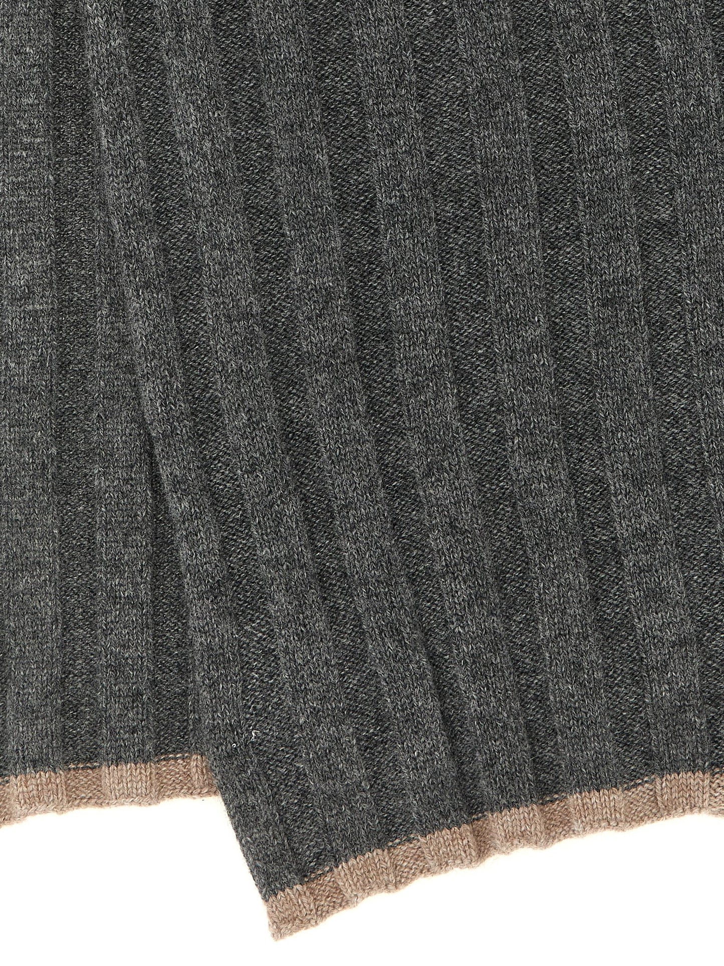 Brunello Cucinelli Gray Cashmere Scarf grau