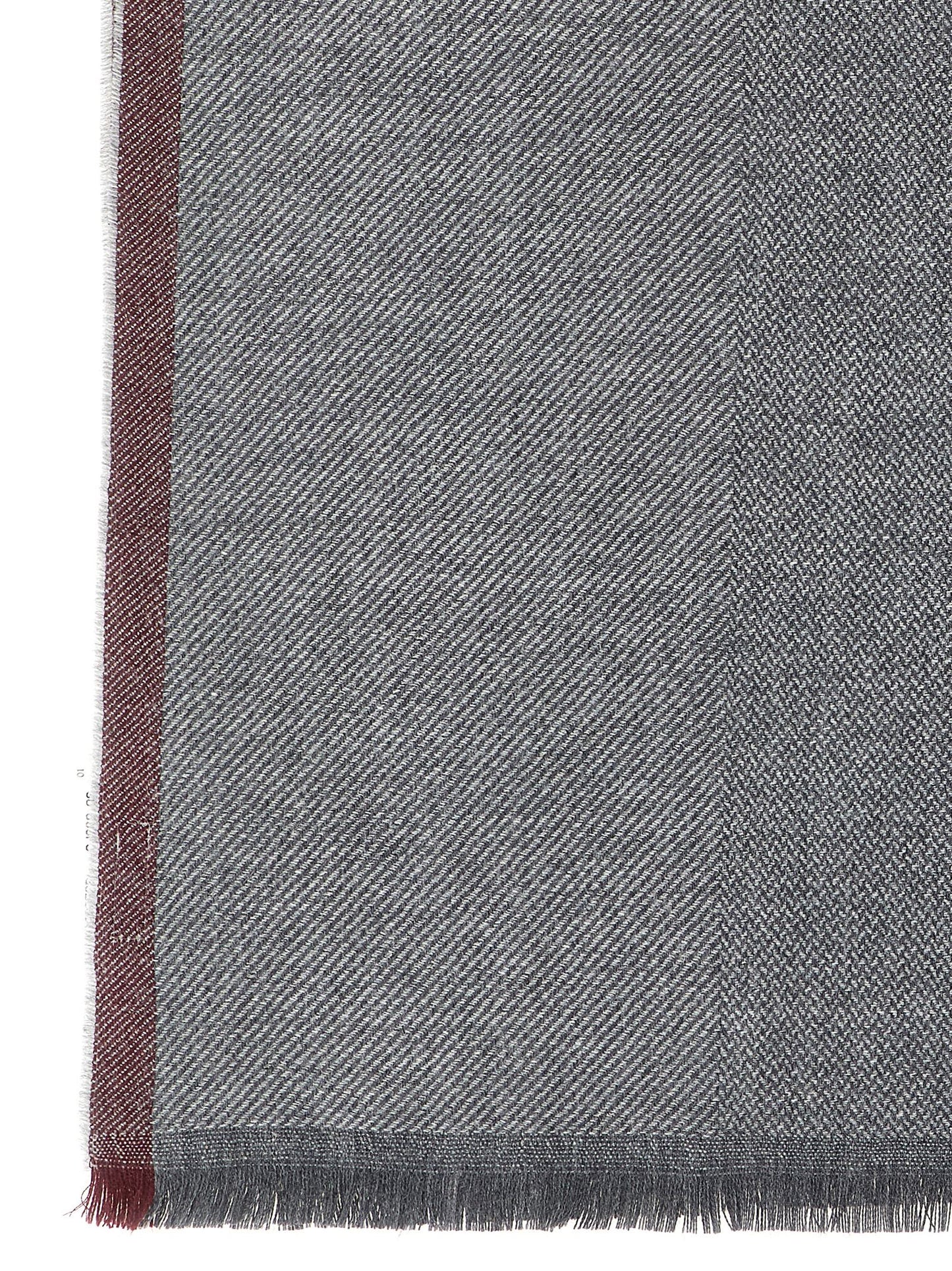 Brunello Cucinelli Gray Wool Scarf grau