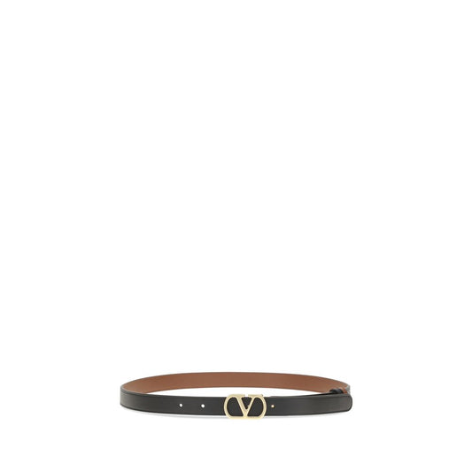 Valentino Garavani Black Reversible VLogo Signature Belt schwarz