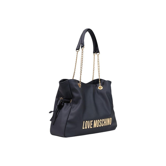 Love Moschino Black Polyester Handbag schwarz