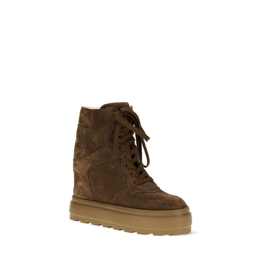 Casadei Brown Rubber Platform Sneakers braun