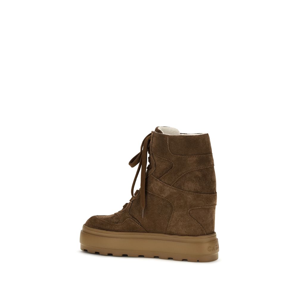 Casadei Brown Rubber Platform Sneakers braun