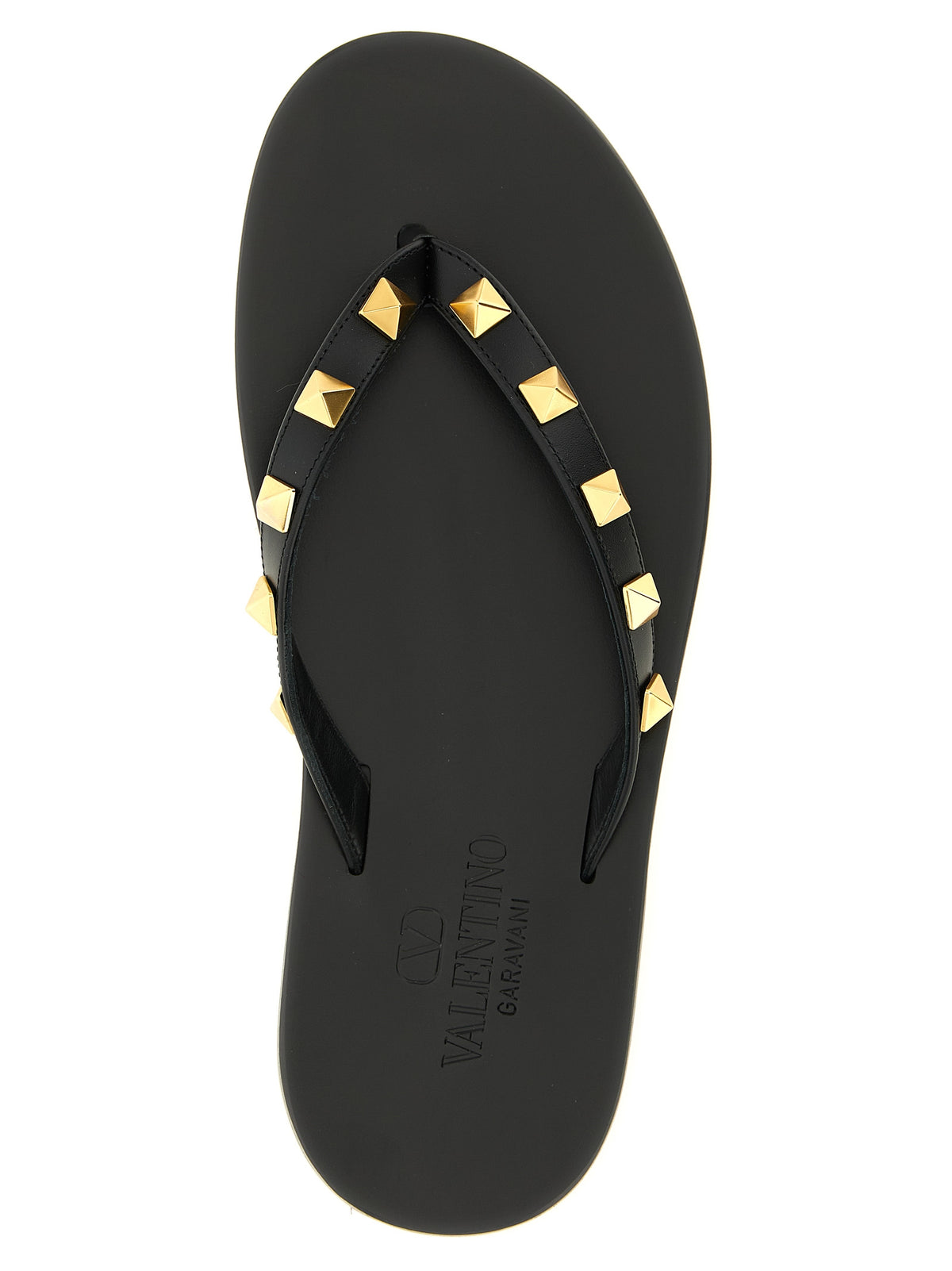 Valentino Garavani Black 'Rockstud' Sandals schwarz
