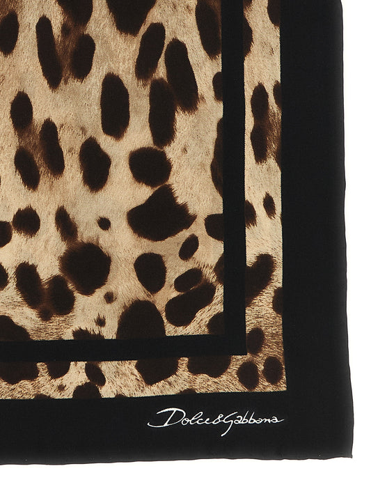 Dolce & Gabbana Brown Silk Scarf braun