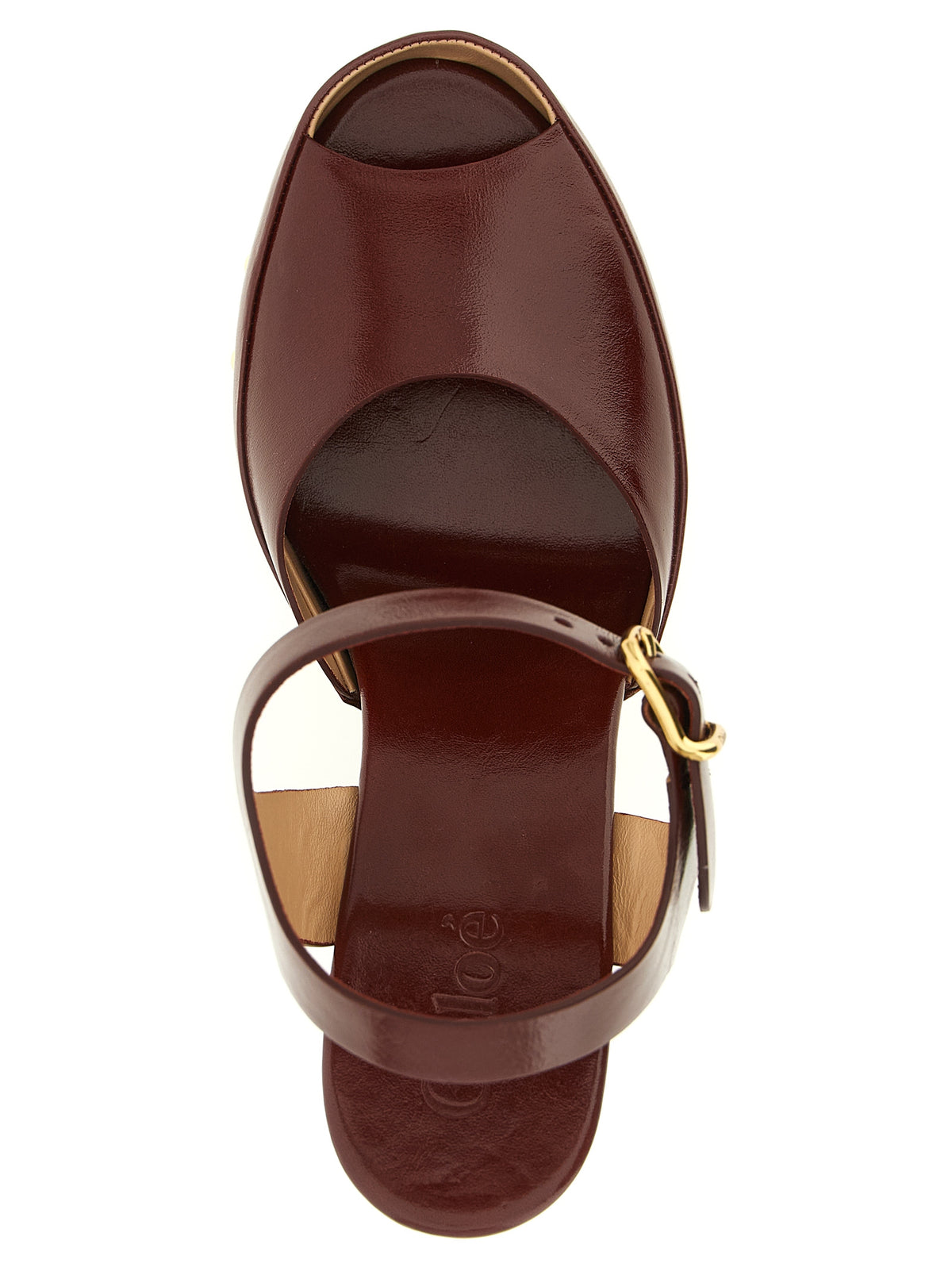 Chloé Bordeaux 'Meret' Sandals