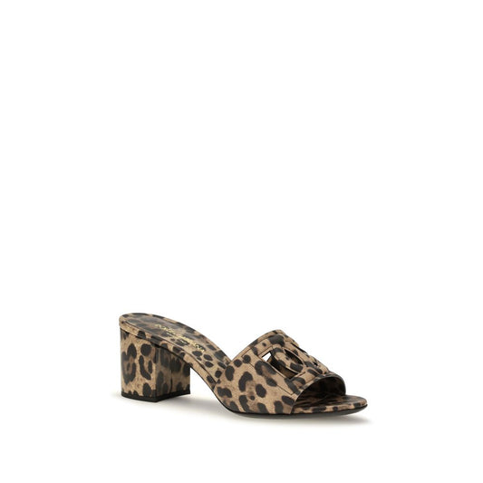 Dolce & Gabbana Beige Leather Mules