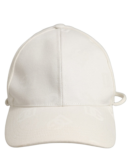 Dolce & Gabbana Men White Cotton Stretch Baseball Capello Hat weiss