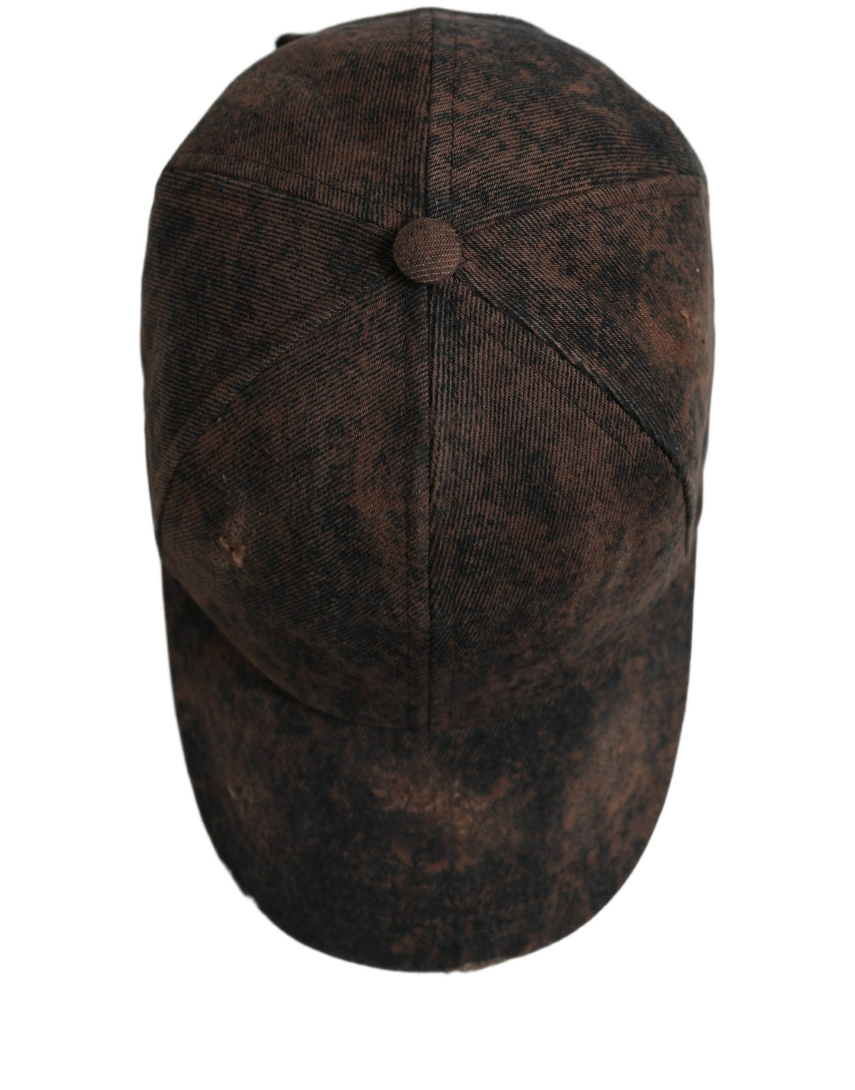 Dolce & Gabbana Men Brown Cotton Distressed Baseball Cap Hat braun
