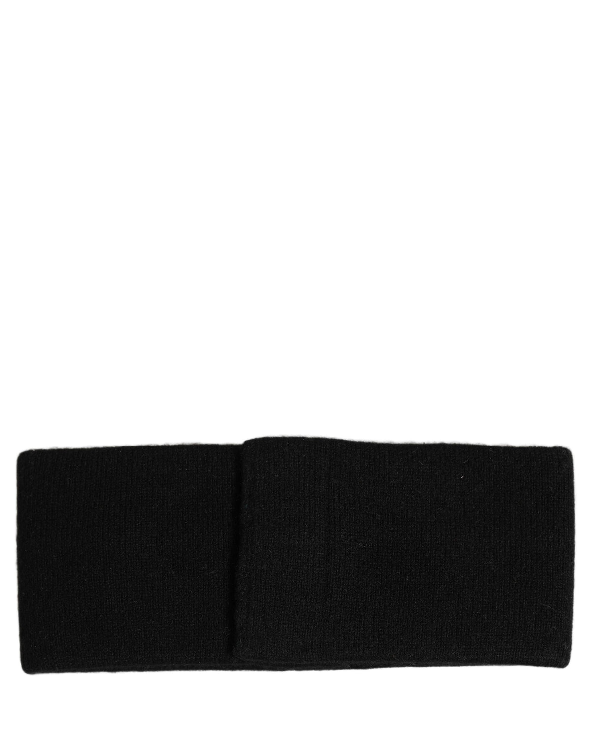 Dolce & Gabbana Men Black Cashmere Logo Plaque Head Band One Size Hat schwarz