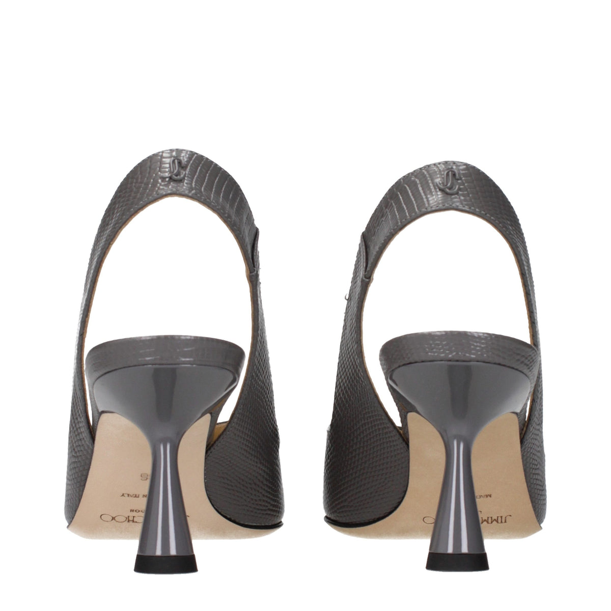 Jimmy Choo Gray Leather High Heel Pumps grau
