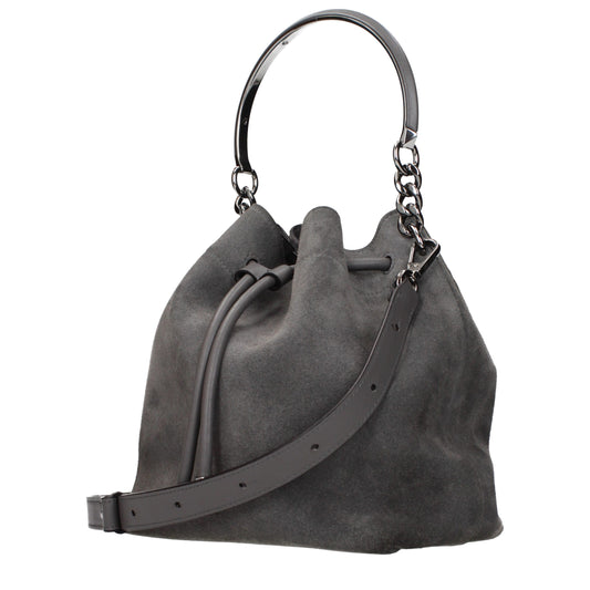 Jimmy Choo Gray Leather Handbag grau