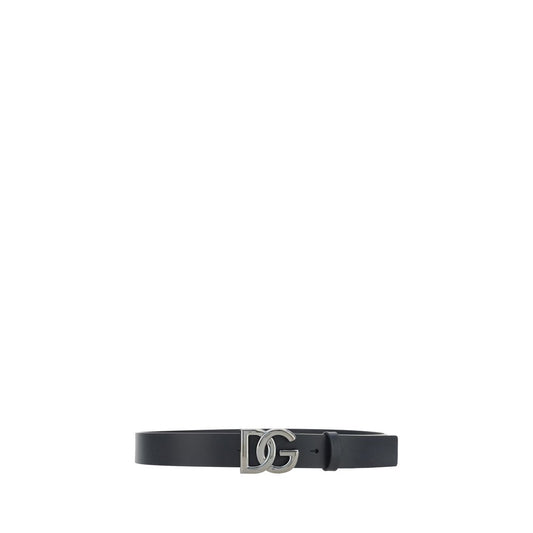 Dolce & Gabbana Black Leather Regular Belt schwarz