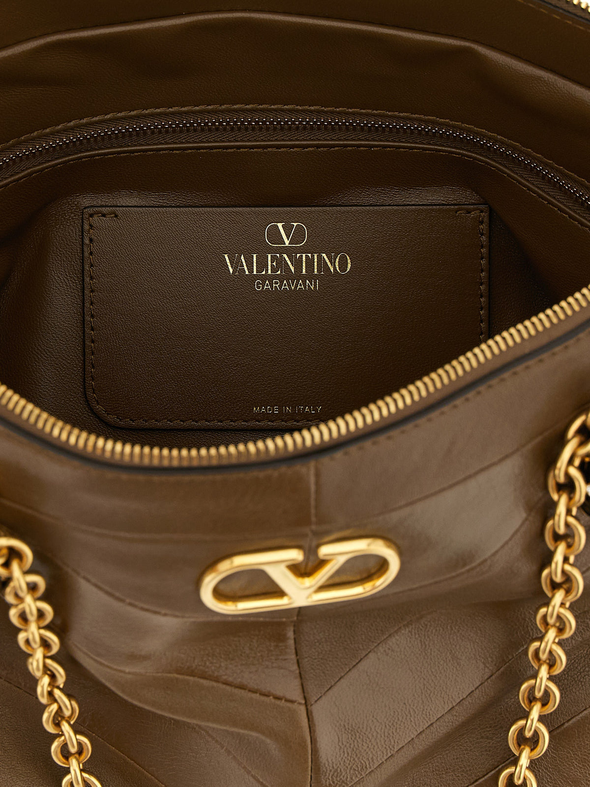 Valentino Garavani Brown 'Panthea' Medium Shoulder Bag braun