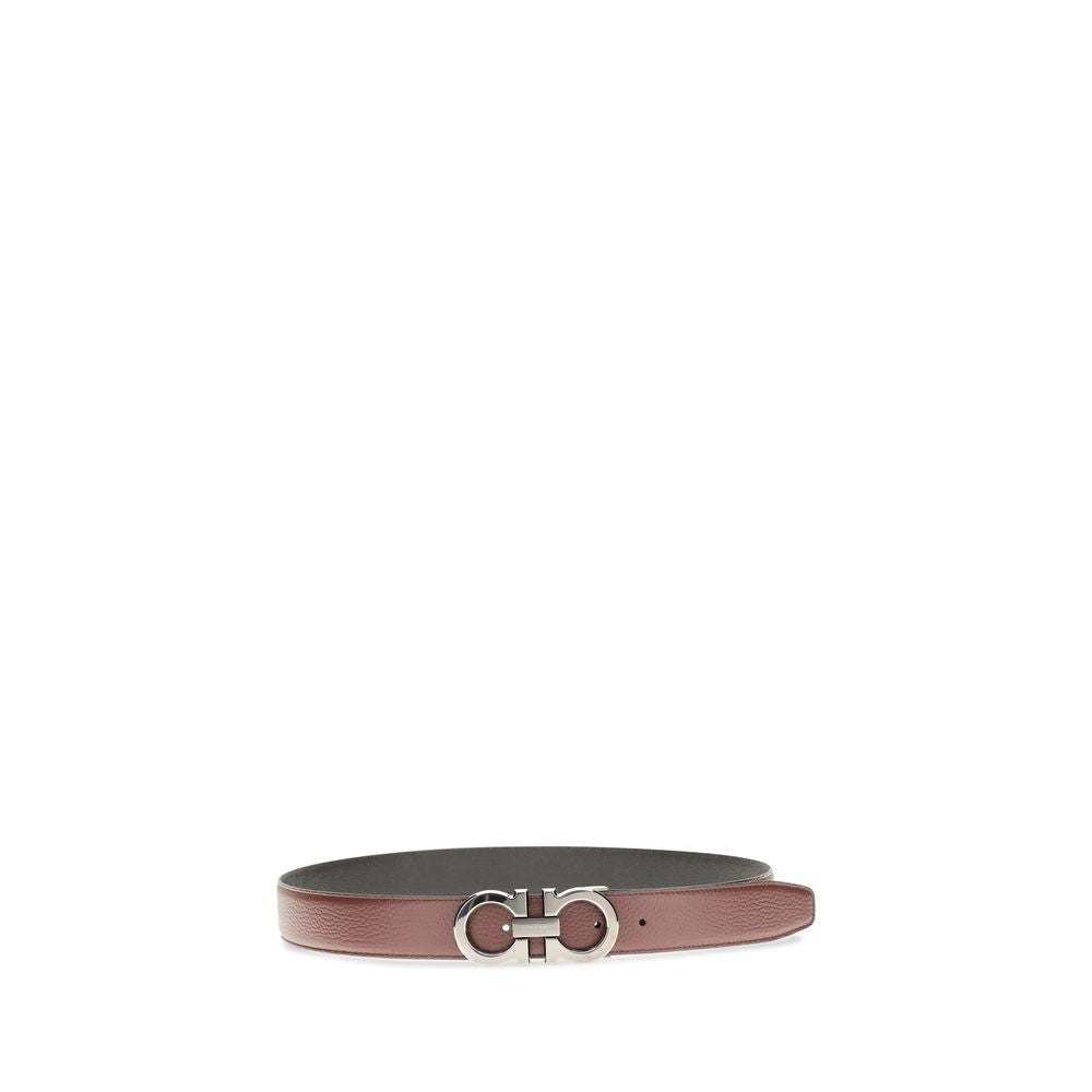 Ferragamo Brown Reversible And Adjustable Gancini Belt braun