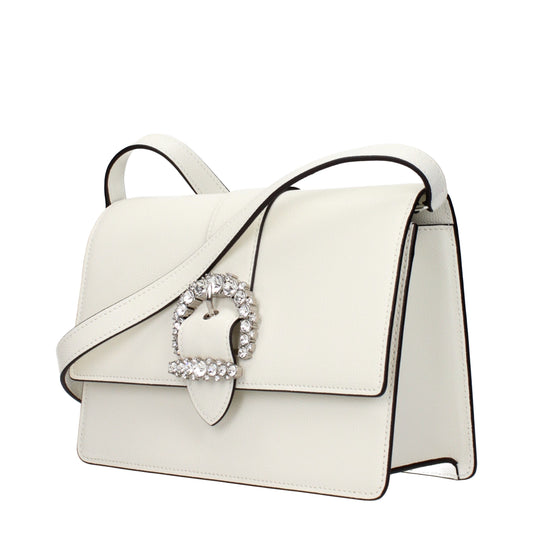 Jimmy Choo White Leather Crossbody Bag weiss