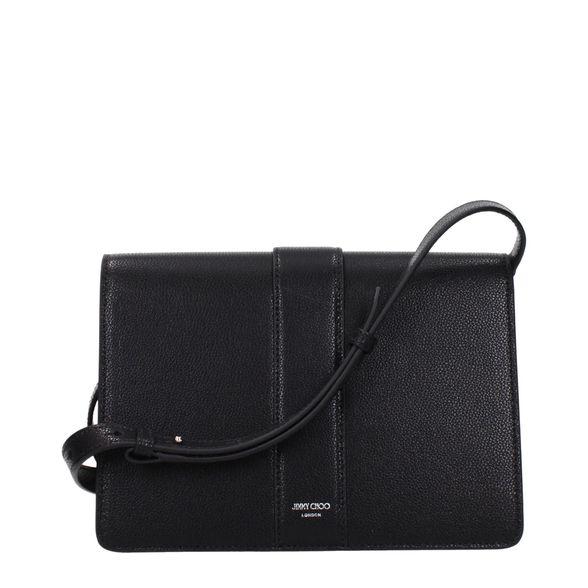 Jimmy Choo Black Leather Crossbody Bag schwarz