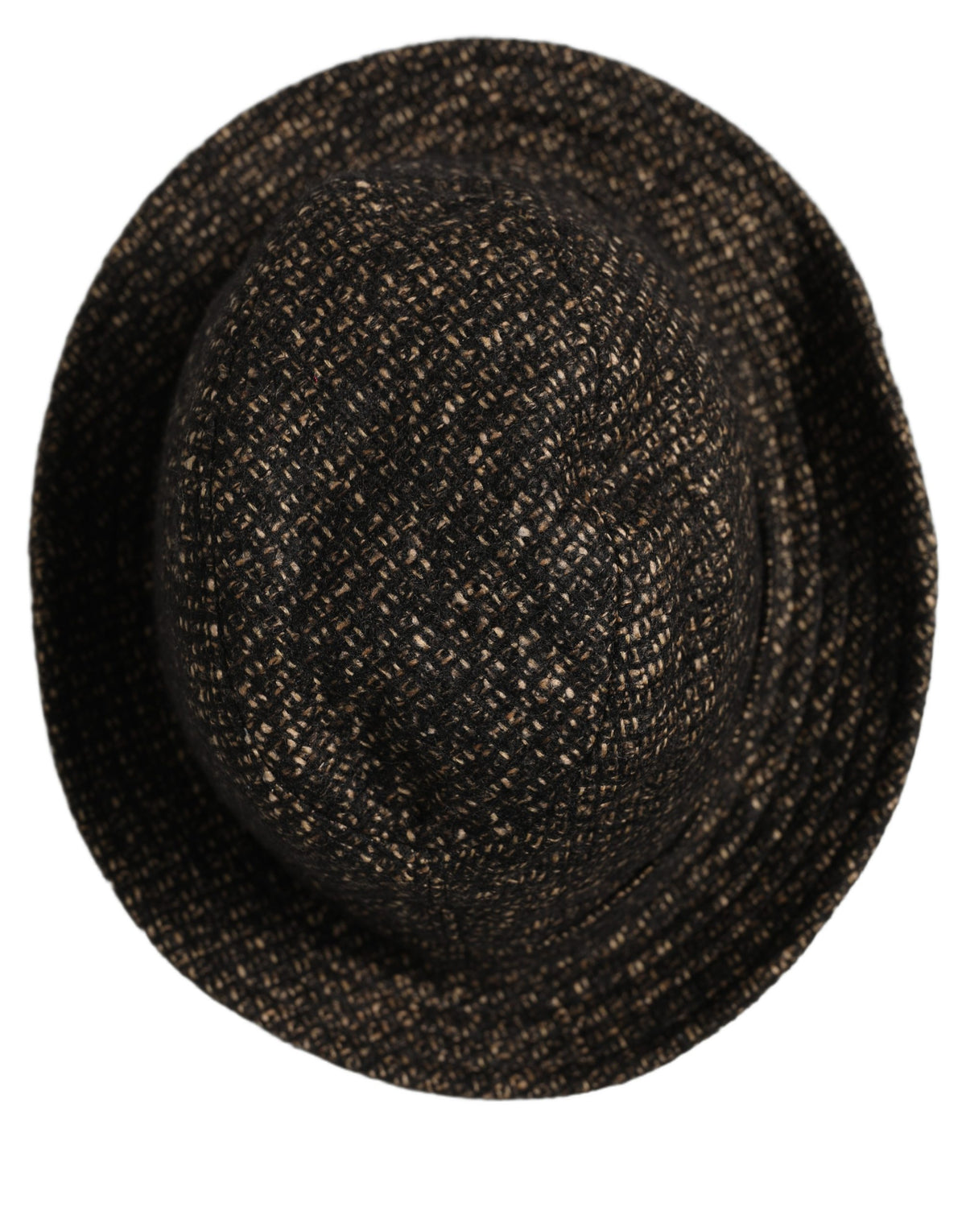 Dolce & Gabbana Gray Melange Blended Textured Tweed Capello Hat grau