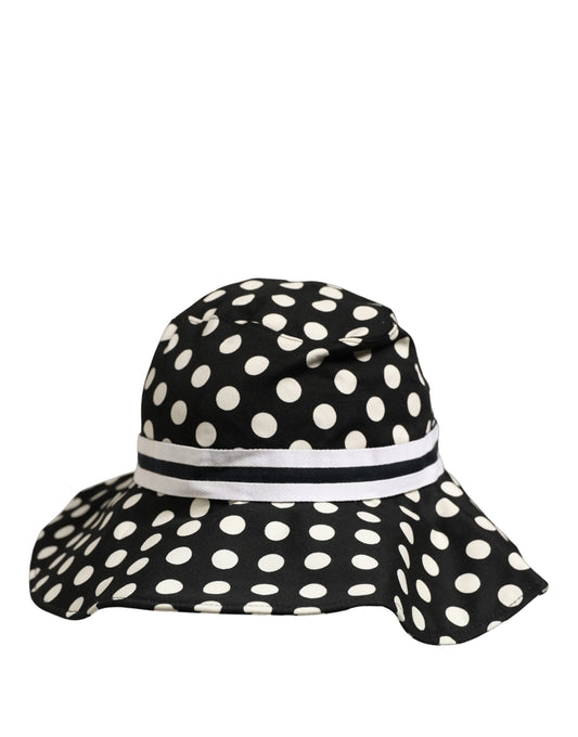 Dolce & Gabbana Black White 'Bucket' Hat schwarz
