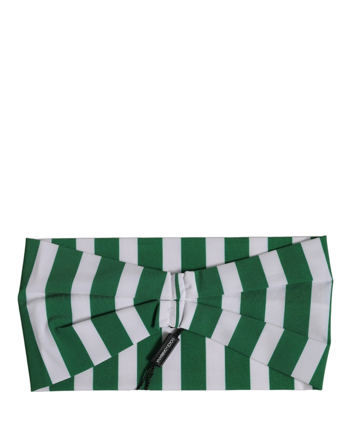 Dolce & Gabbana Green White Stripes Nylon Head Wrap One Size Headband weiss