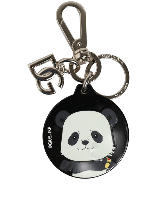 Dolce & Gabbana Black Kaisen Panda Chibi Charm Metal Keychain Keyring schwarz
