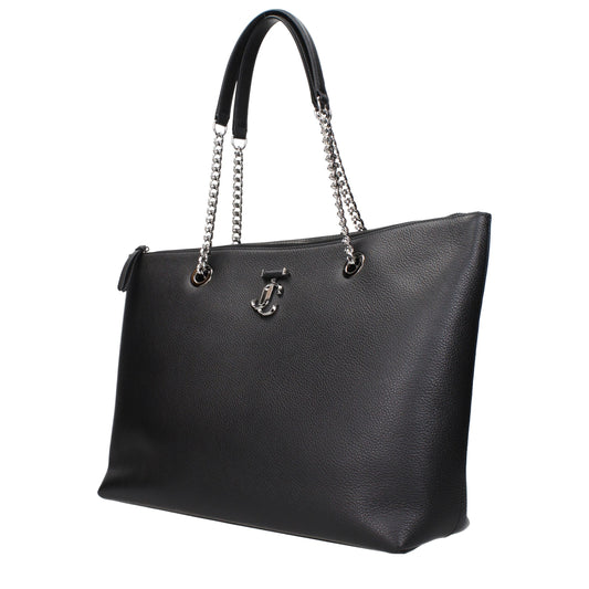 Jimmy Choo Black Leather Shoulder Bag schwarz