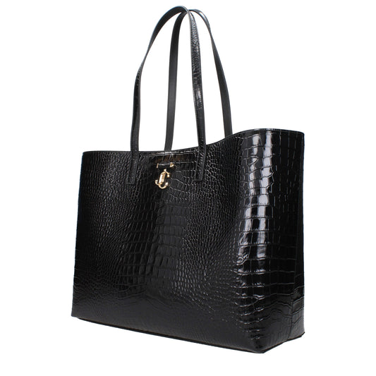 Jimmy Choo Black Leather Shoulder Bag schwarz