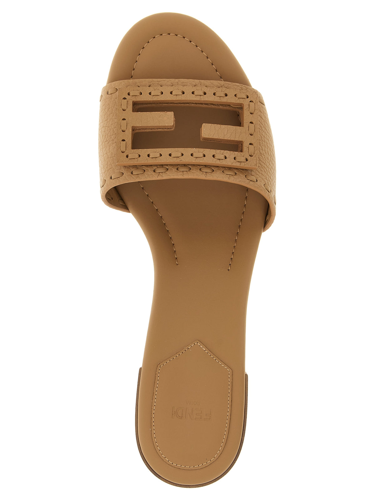 Fendi Beige 'Baguette' Sandals