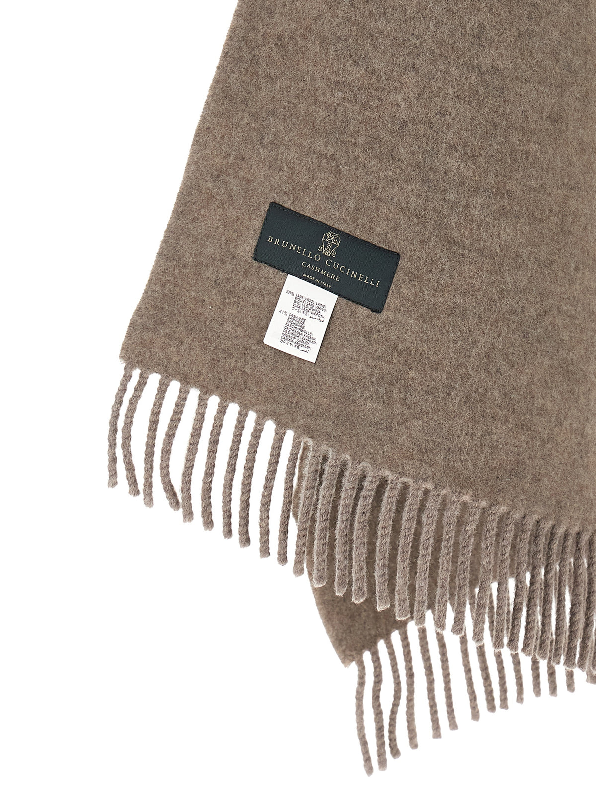 Brunello Cucinelli Brown Wool Scarf braun