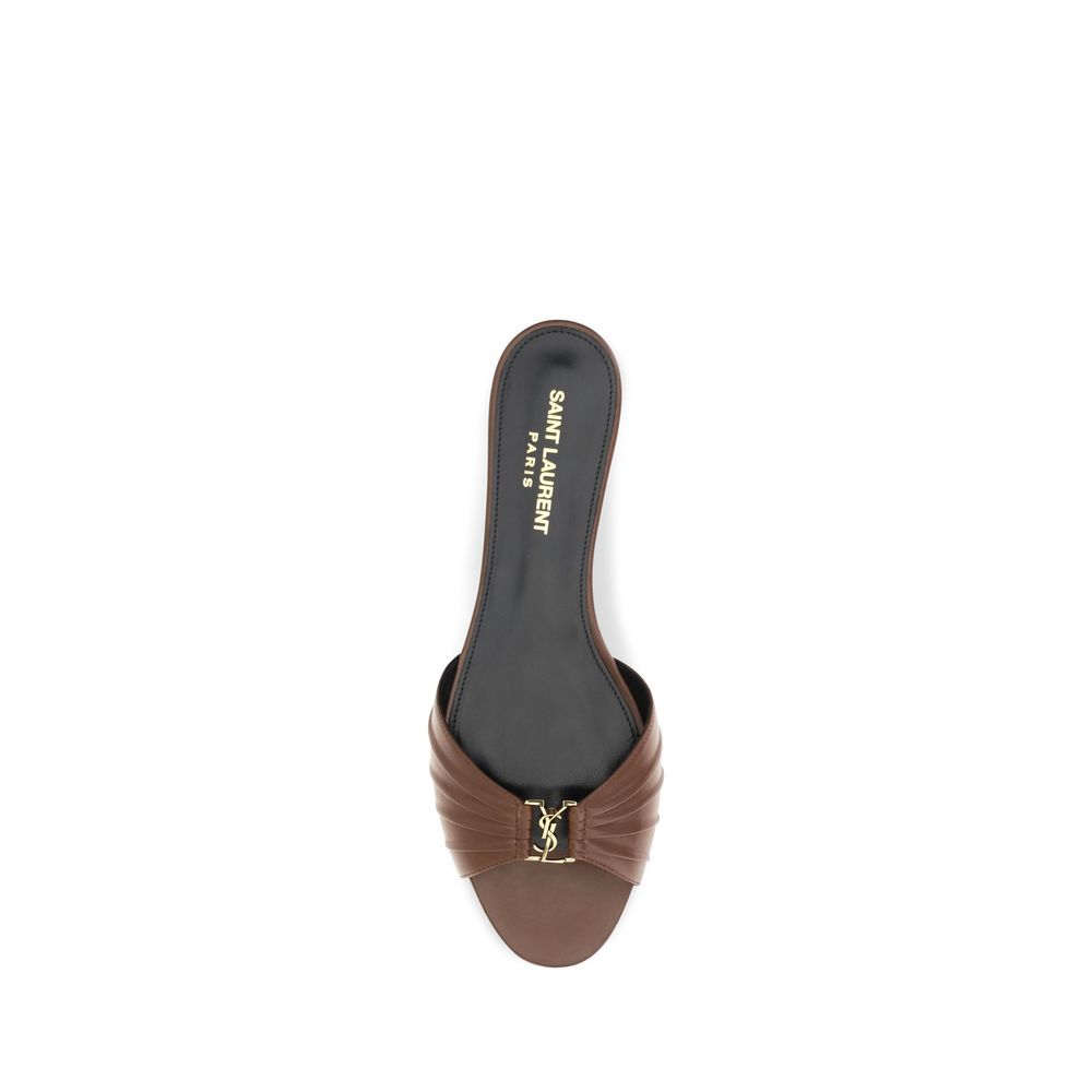 Saint Laurent Brown 'Slip-On' Mini Mules braun