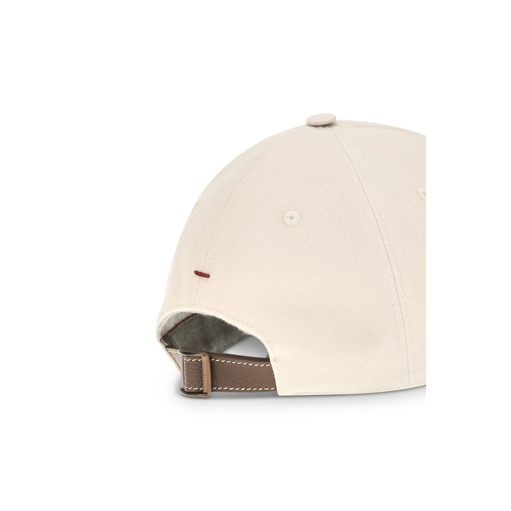 Brunello Cucinelli Beige Cotton Baseball Hat