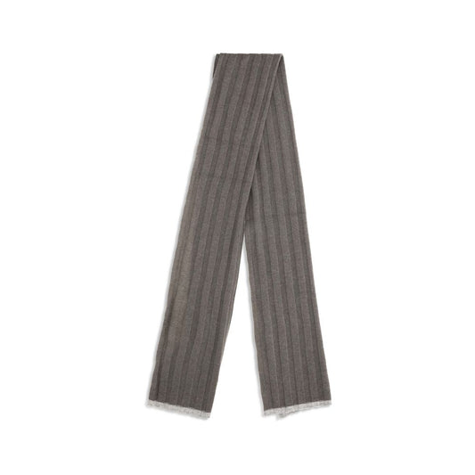 Brunello Cucinelli Brown Ribbed Cashmere Scarf braun