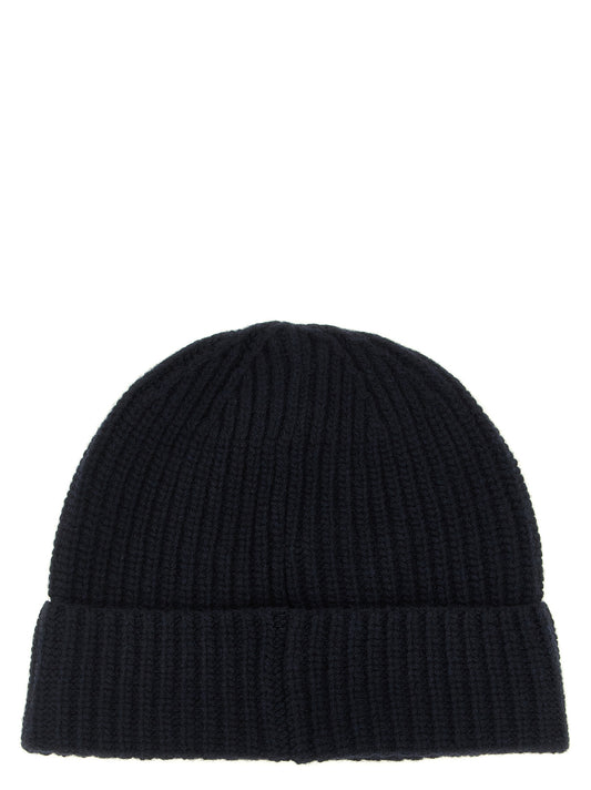 Stone Island Blue Virgin Wool Beanie blau