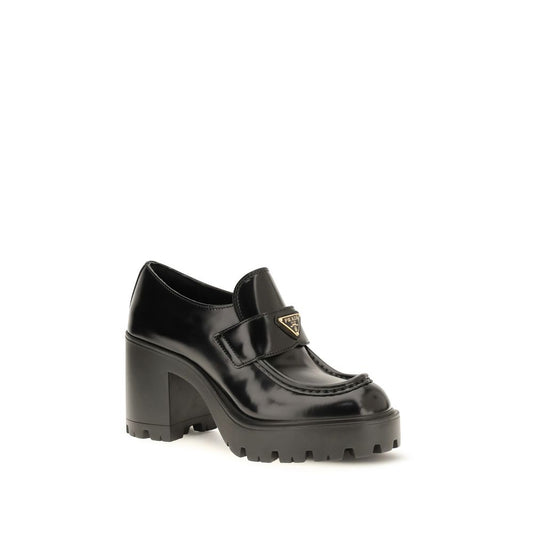 Prada Black 'Platform' Loafers schwarz