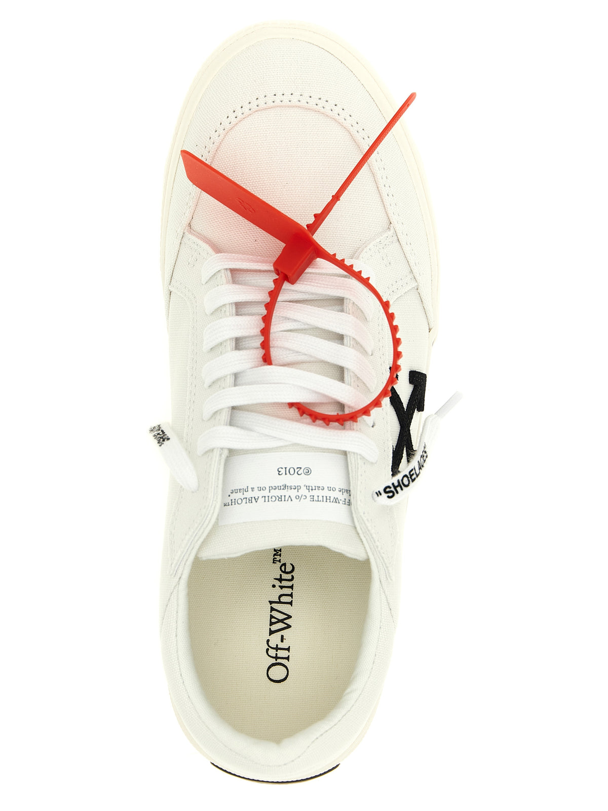 Off-White Bicolor Cotton Low Top Sneakers weiss