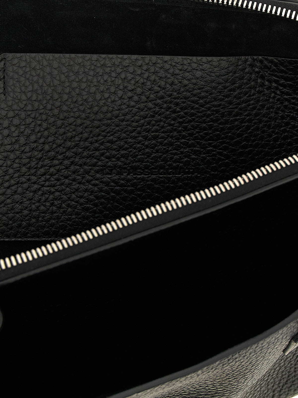 The Attico Black 'La Passeggiata Medium' Shoulder Bag schwarz