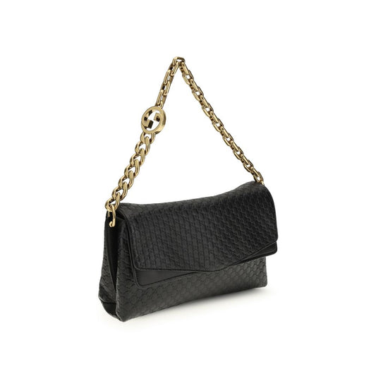 Gucci Black Medium Chain Shoulder Bag schwarz