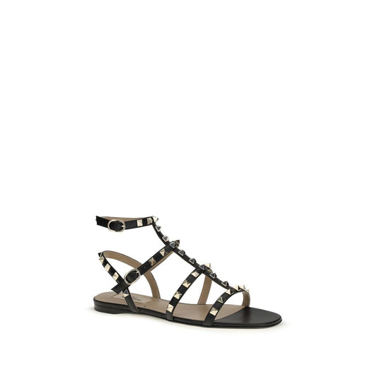 Valentino Garavani Black 'Rockstud' Sandals schwarz