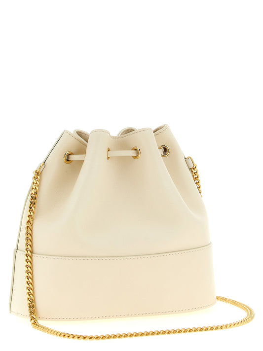 Valentino Garavani White 'Bucket' Mini Crossbody Bag weiss