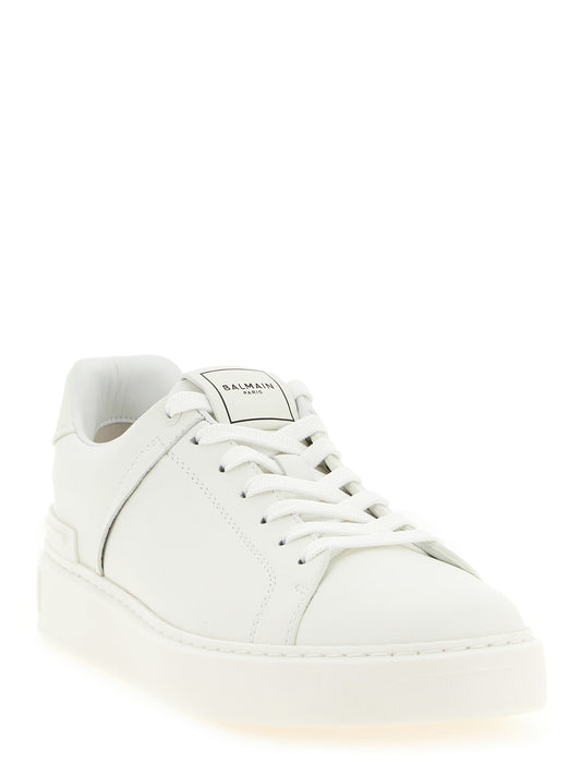 Balmain White 'B-Court' Mini Sneakers weiss