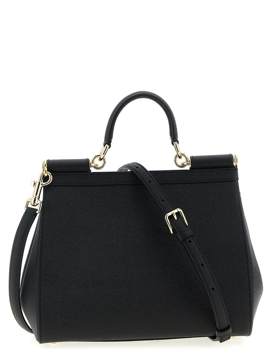Dolce & Gabbana Black 'Sicily' Large Handbag schwarz