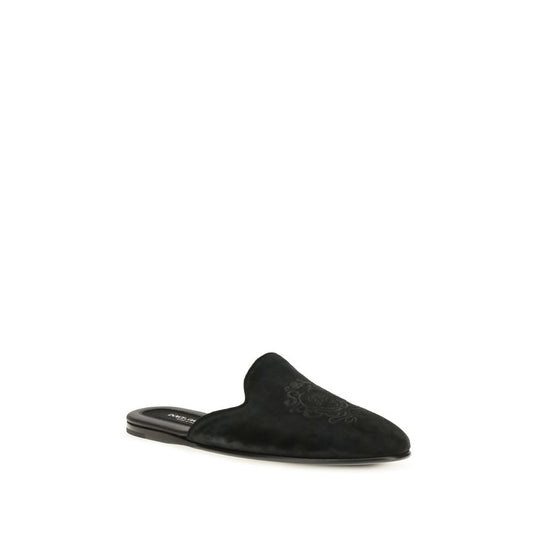 Dolce & Gabbana Black 'Slip-On' Mules schwarz