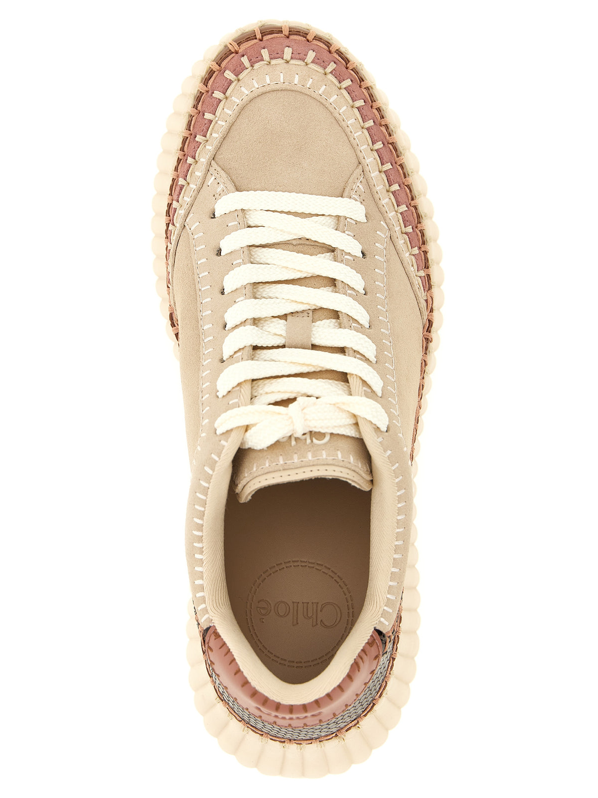 Chloé Beige 'Platform' Sneakers